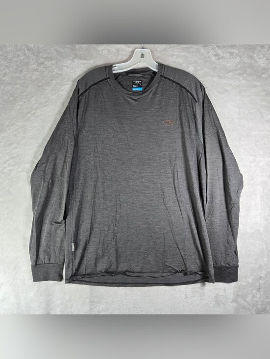 Icebreaker Other - Icebreaker Cool Lite Long Sleeve Crewneck Shirt Men Large Gray Merino Wool Blend